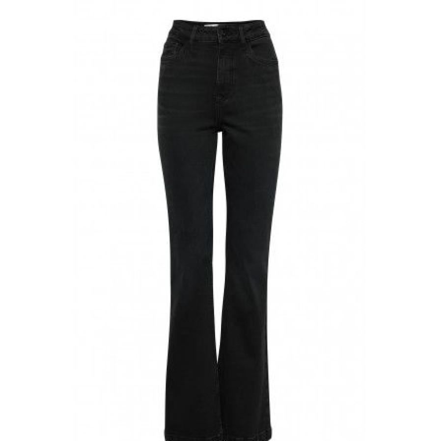 Underdele Pulz | Pzbecca Uhw Jeans Full Length - Bootcut 50207285 Black Denim