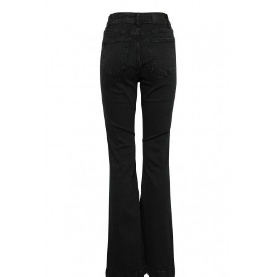 Underdele Pulz | Pzbecca Uhw Jeans Full Length - Bootcut 50207285 Black Denim