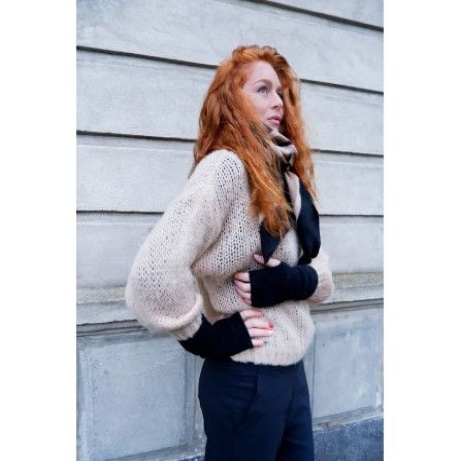 Accessories Black Colour Strikhandsker | Black Colour Bc Ginger Alpaca Handwarmers 9736 Grey