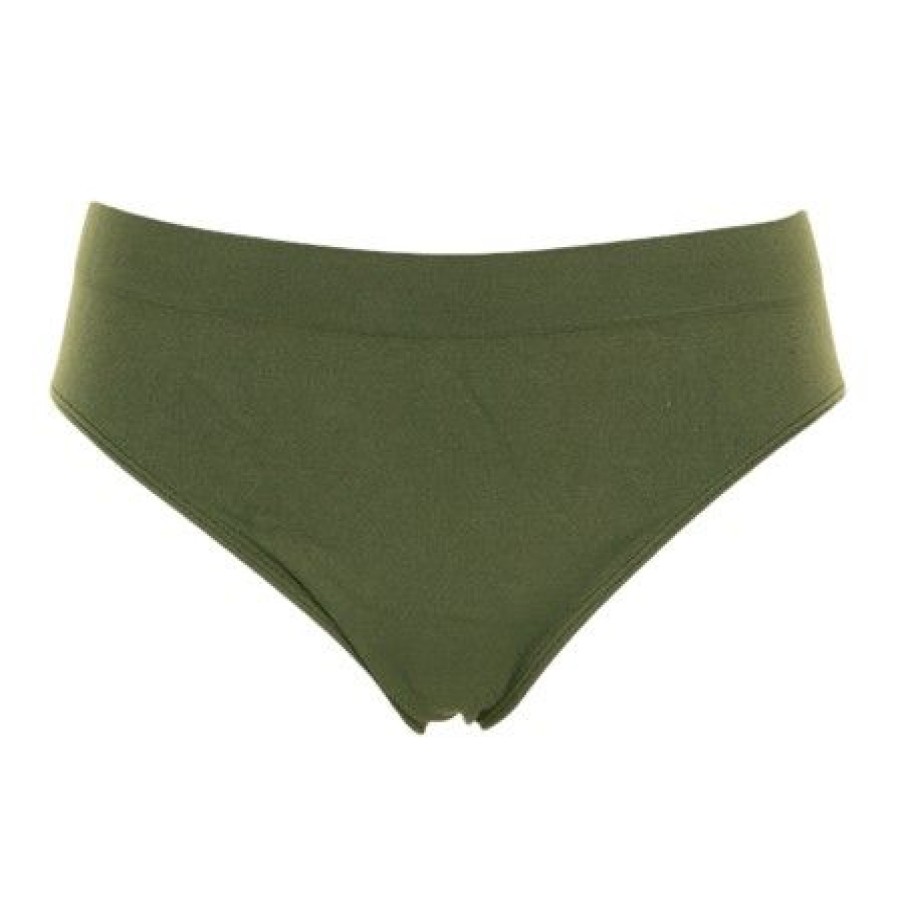 Lingeri/Nattoj Missya Seamless | Missya Lucia Tai Solid - Army Green Seamless Tai Trusse 12215