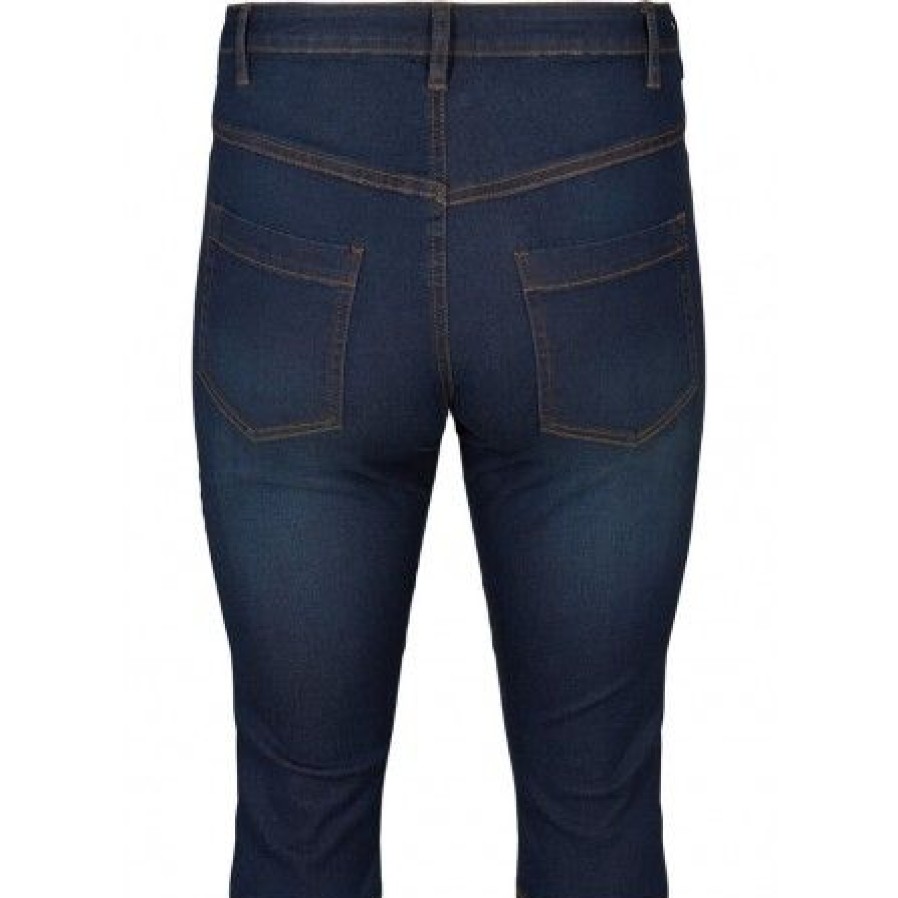 Underdele Zizzi | Zizzi Jeans Amy Capri - Bla Denim Capri Jeans O10305H