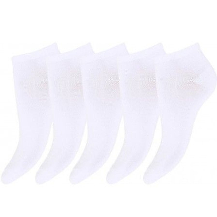 Accessories Decoy Sneakers Stromper | Decoy Sneaker Bamboo 5 Pack - Hvide Stromper 21232-65