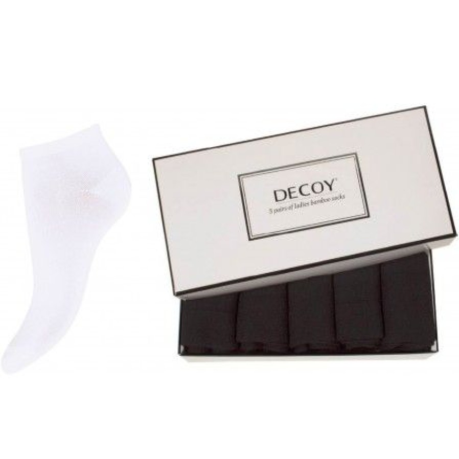 Accessories Decoy Sneakers Stromper | Decoy Sneaker Bamboo 5 Pack - Hvide Stromper 21232-65