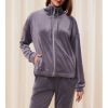 Lingeri/Nattoj Triumph Loungewear | Triumph Comfort Velour Zip Jacket - Gra Velour Jakke 10216555 Slate