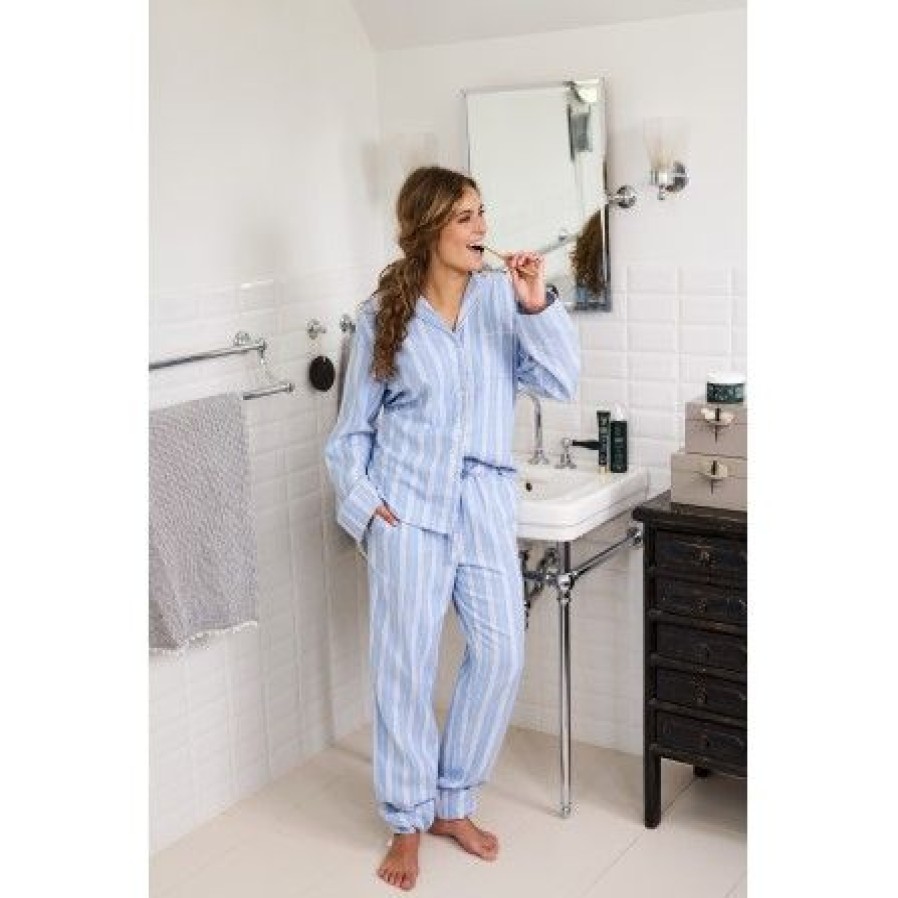 Lingeri/Nattoj Missya Lingeri | Missya Parker Pyjamas - Bla Stribet Pyjamas 13068 Peacoat Navy