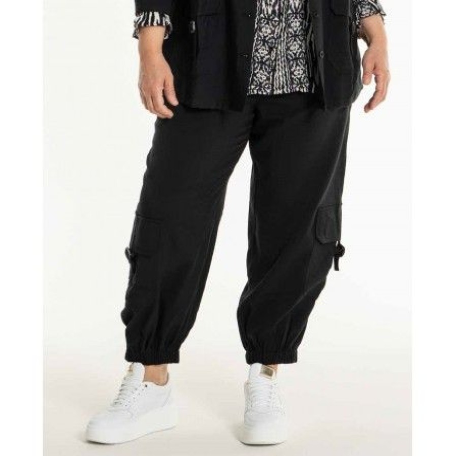 Underdele Gozzip | Gozzip Ganneline Cargo Pants - Sorte Cargo Bukser G241002 Black