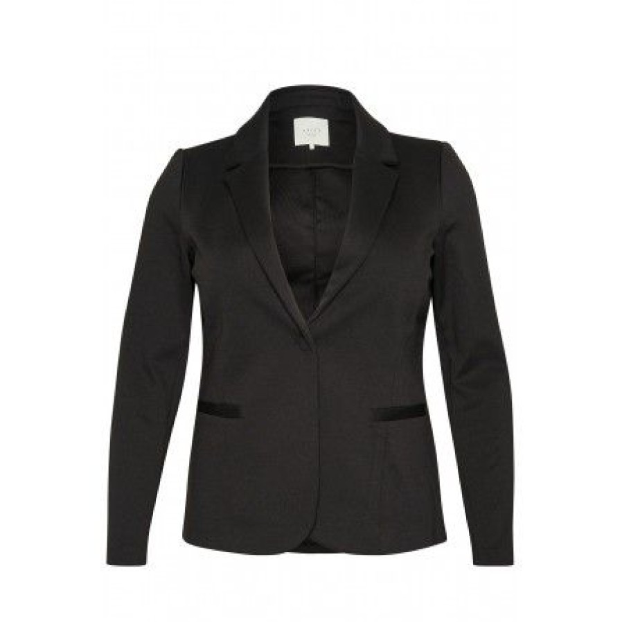 Plus Size Kaffe Curve | Kaffe Curve Kcjenna Blazer - Sort Blazer 10582130 Black Deep