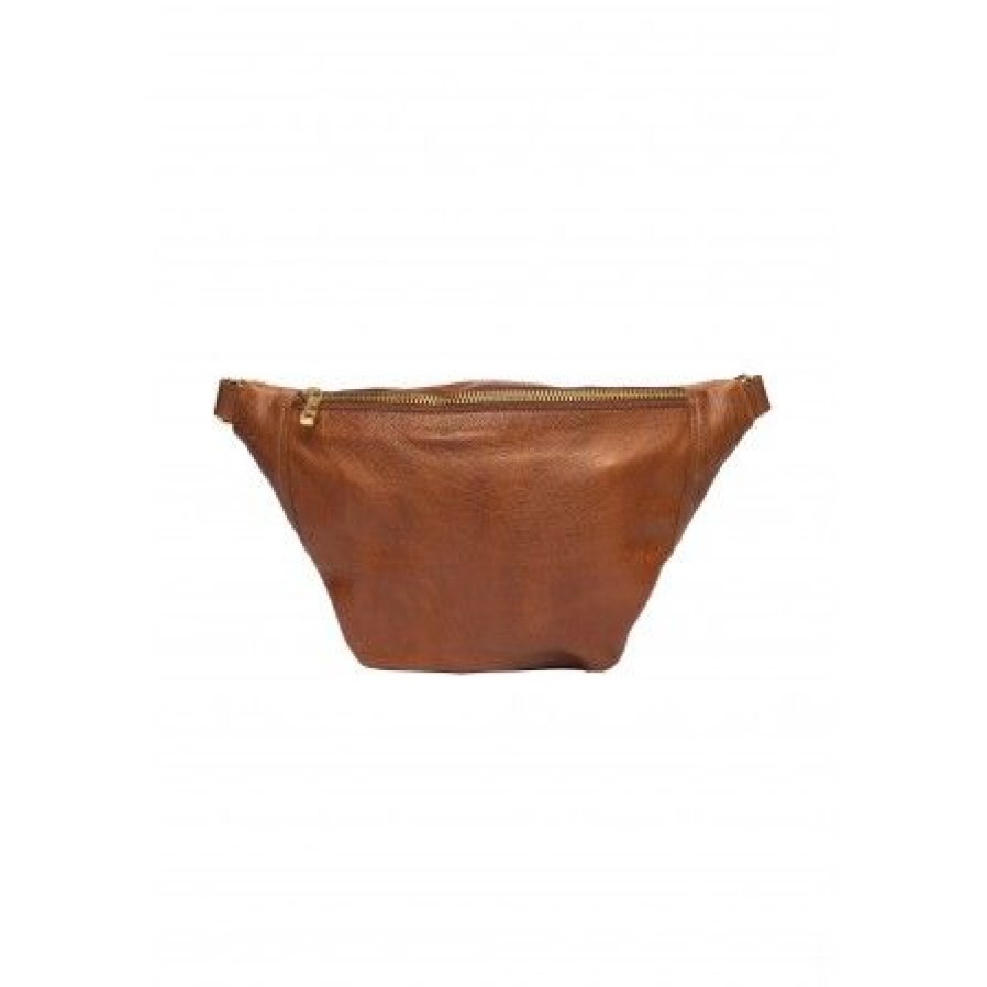 Accessories RE:DESIGNED Skindtasker | Re:Designed Emila Bumbag - Brun Bumbag Med Guld Lynlas 6062 Walnut