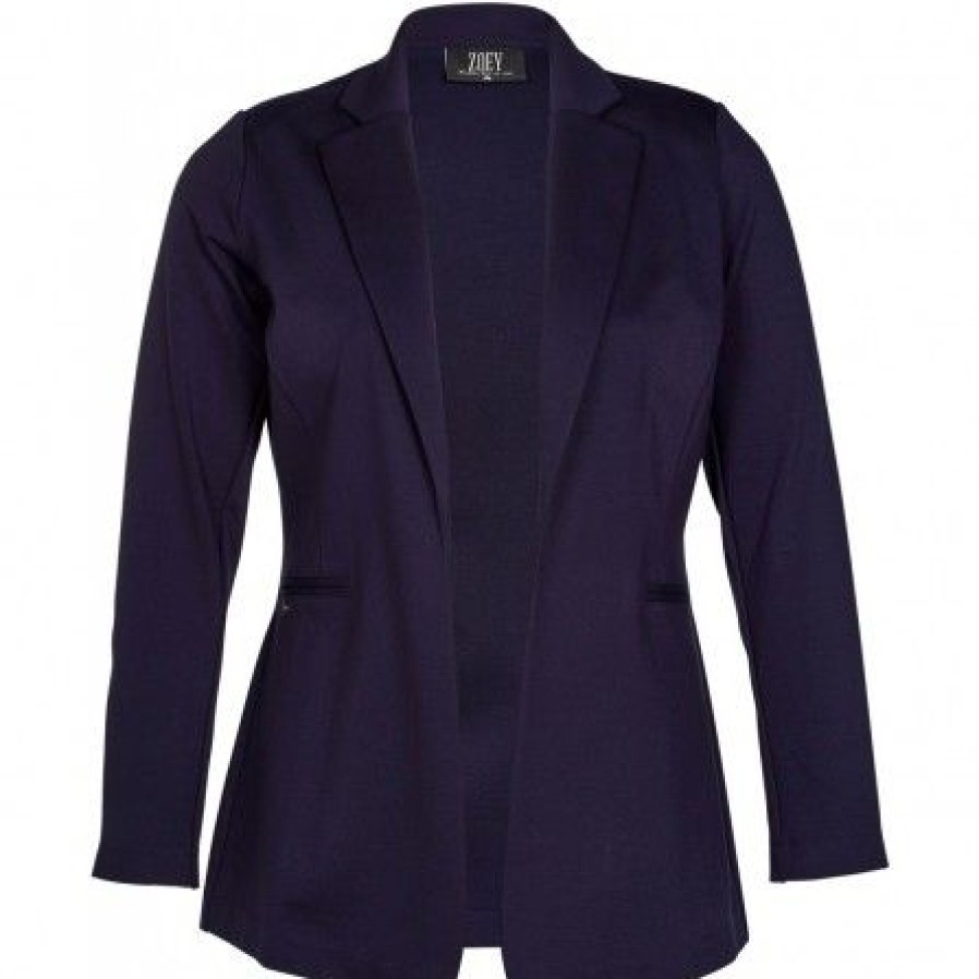 Plus Size Zoey | Zoey Adeline Blazer - Bla Blazer 232-3735 Navy