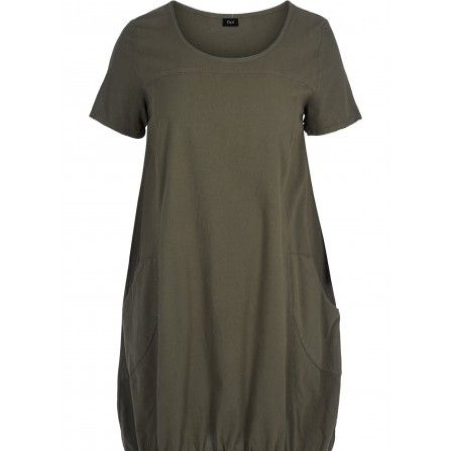 Kjoler Zizzi | Zizzi Jeasy, S/S, Dress - Kjole J80000L Ivy Green