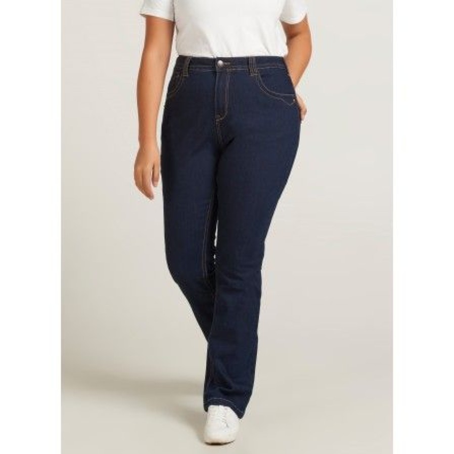 Plus Size Zizzi | Zizzi Jeans, Long Vilma - Jeans Jb060390B Dk Blue Rinse