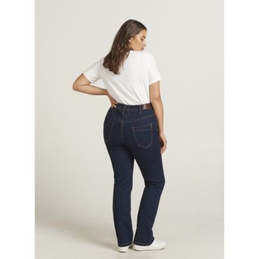 Plus Size Zizzi | Zizzi Jeans, Long Vilma - Jeans Jb060390B Dk Blue Rinse