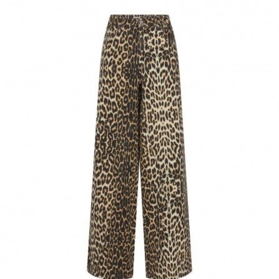 Underdele Co'couture | Co Couture Leocc Denim Panel Pant - Leopard Buks 31229 Khaki