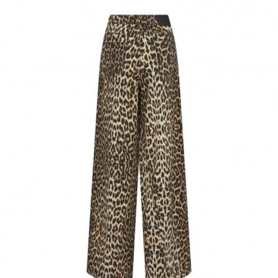 Underdele Co'couture | Co Couture Leocc Denim Panel Pant - Leopard Buks 31229 Khaki