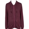 Lingeri/Nattoj Missya Loungewear | Missya Cozy Hoodie - Bordeaux/Rosa/Gra Stribet Hoodie Med Lynlas 13352 Burgundy