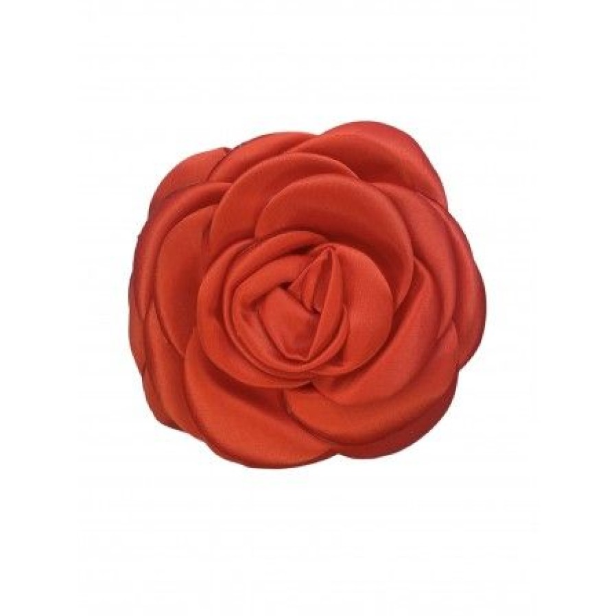 Accessories Pico Harklemmer | Pico Giant Satin Rose Claw - Rod Harklemme Med Blomst Cl51 Bright Red