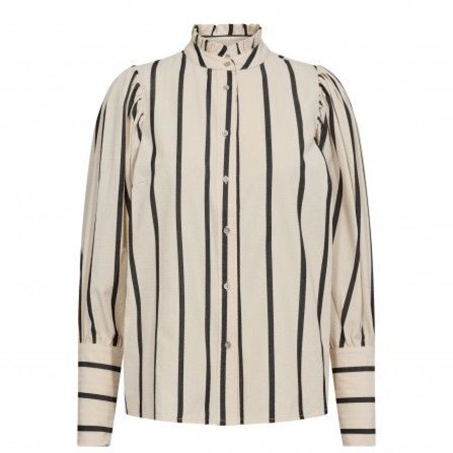 Overdele Co'couture | Co Couture Tessiecc Stripe Puff Shirt - Stribet Skjorte 35311 Marciblack