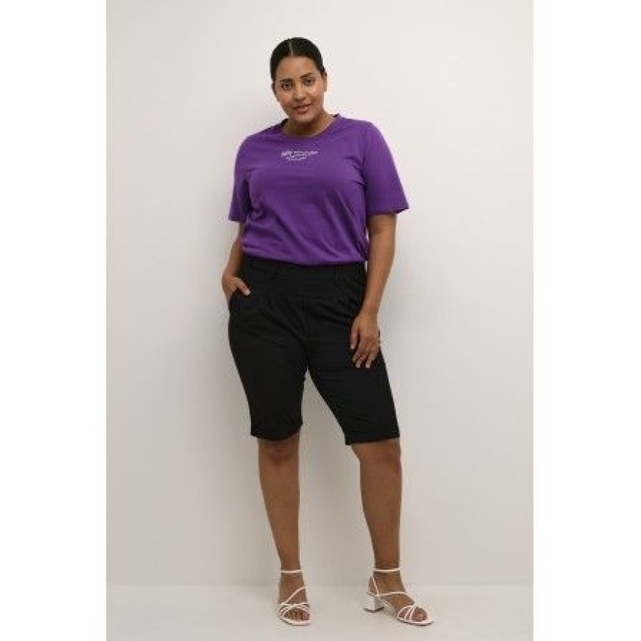 Underdele Kaffe Curve | Kaffe Curve Kcjia Bermuda Pant - Sorte Shorts 10581036 Black Deep