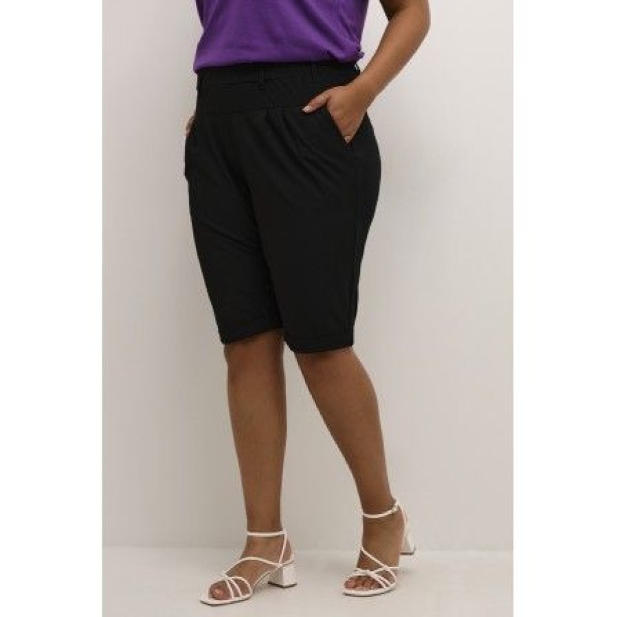 Underdele Kaffe Curve | Kaffe Curve Kcjia Bermuda Pant - Sorte Shorts 10581036 Black Deep