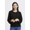 Overdele Fransa | Fransa Freija Car 1 - Sort Kort Cardigan Med Knapper 20613404 Black