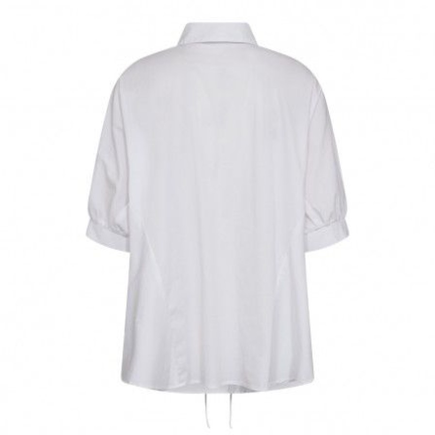 Overdele Co'couture | Co Couture Cotten Cc Crisp Wing Blouse - Hvid Skjorte 35417 White