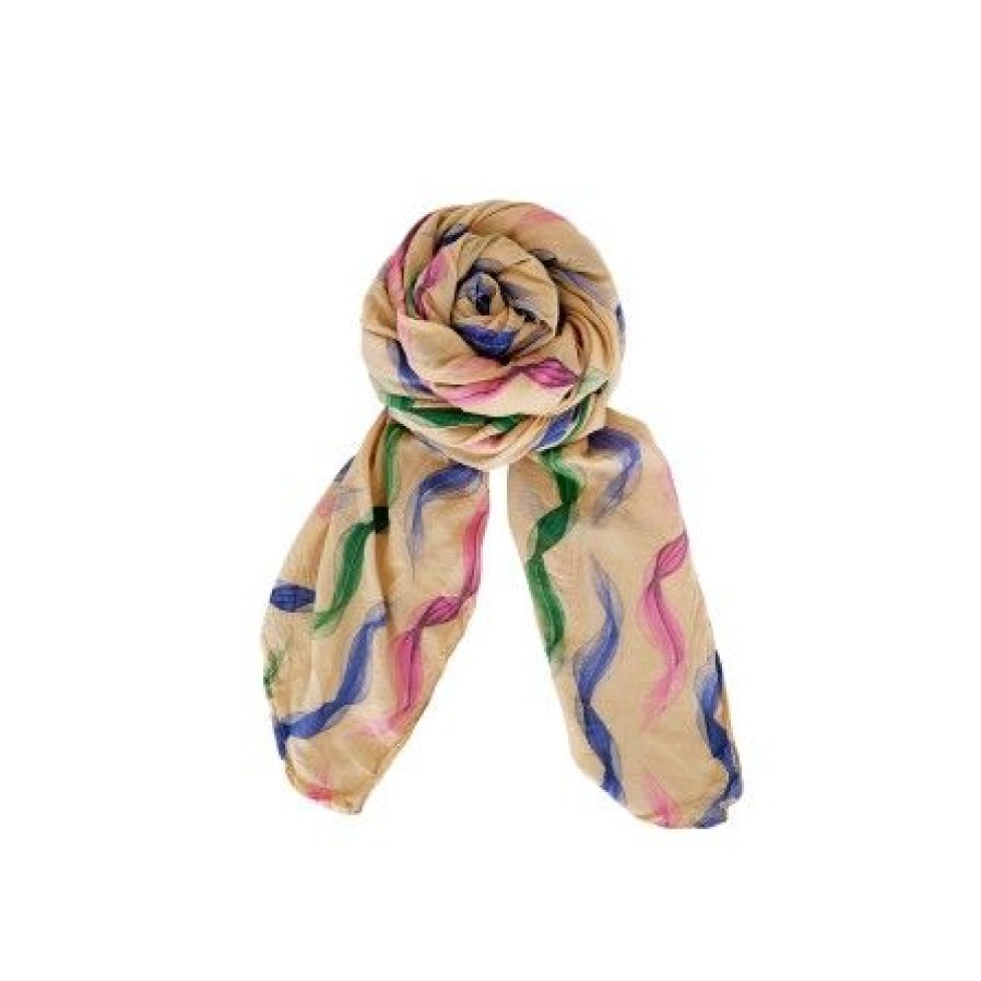 Accessories Black Colour | Black Colour Bctwister Scarf - Multi Colour Torklaede 208258