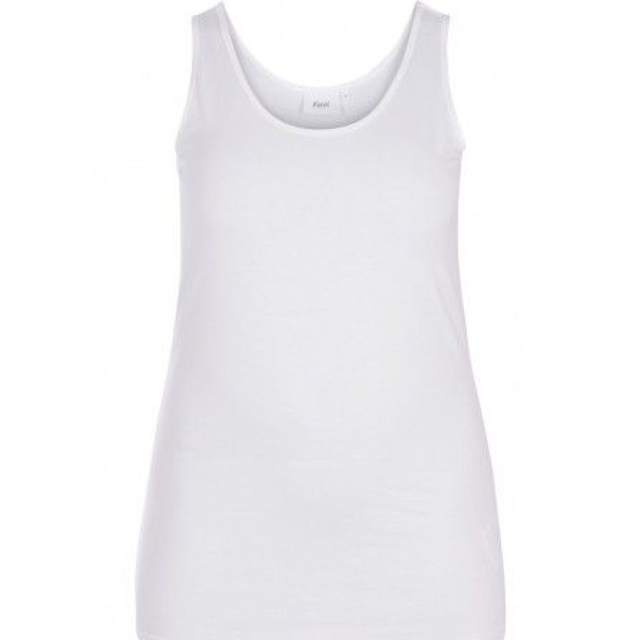 Plus Size Zizzi | Zizzi Tank Top - Hvid Basis Top N00010E