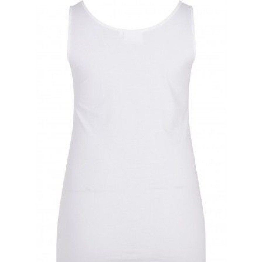 Plus Size Zizzi | Zizzi Tank Top - Hvid Basis Top N00010E