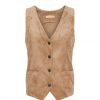 Overdele Marta du Chteau | Marta Mdcagatha Vest - Beige Flojlsvest 3913B Camella