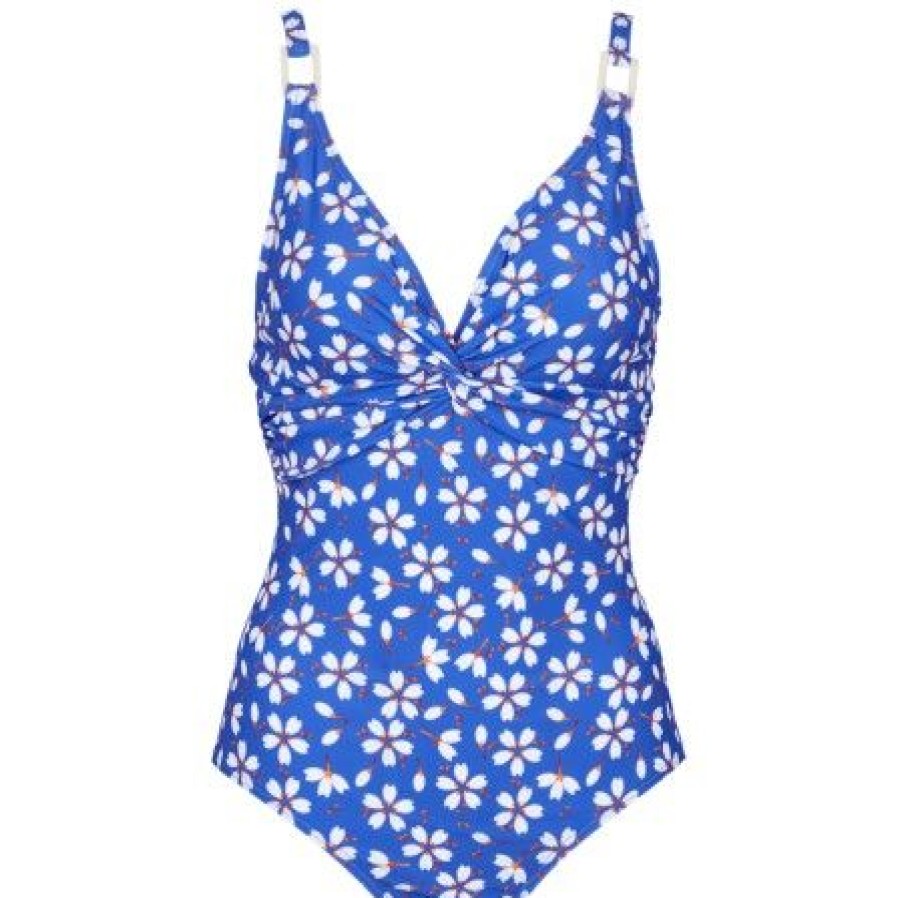 Lingeri/Nattoj Missya Badetoj | Missya Lucca Swimsuit - Bla Printet Badedragt 14449 Clear Blue