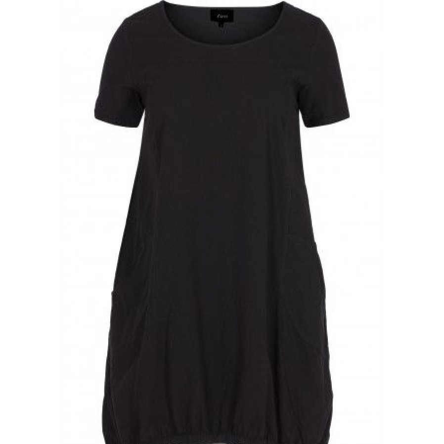 Kjoler Zizzi | Zizzi Jeasy, S/S, Dress - Sort Kjole J80000L Black