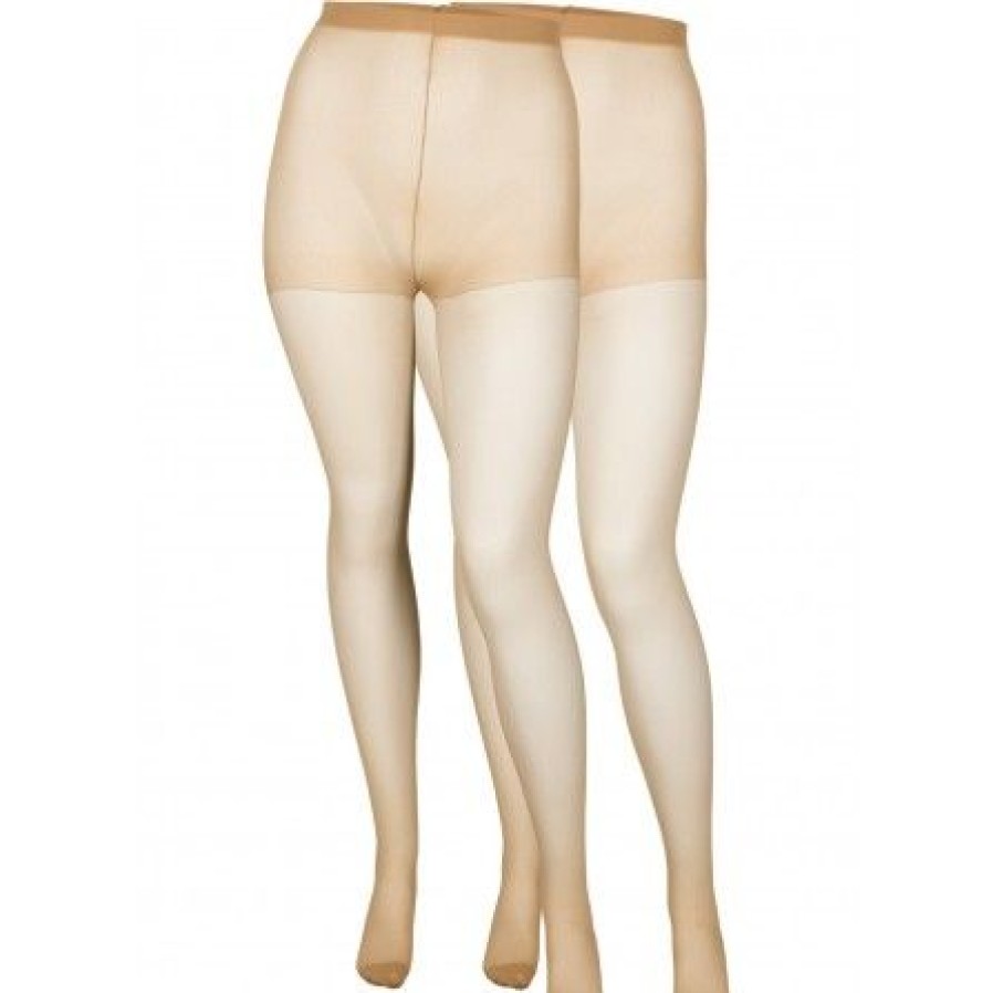 Accessories Zizzi Strompebukser | Zizzi Tights 20 Den. 2 Pack - Nude Nylonstrompe D93353B Nude