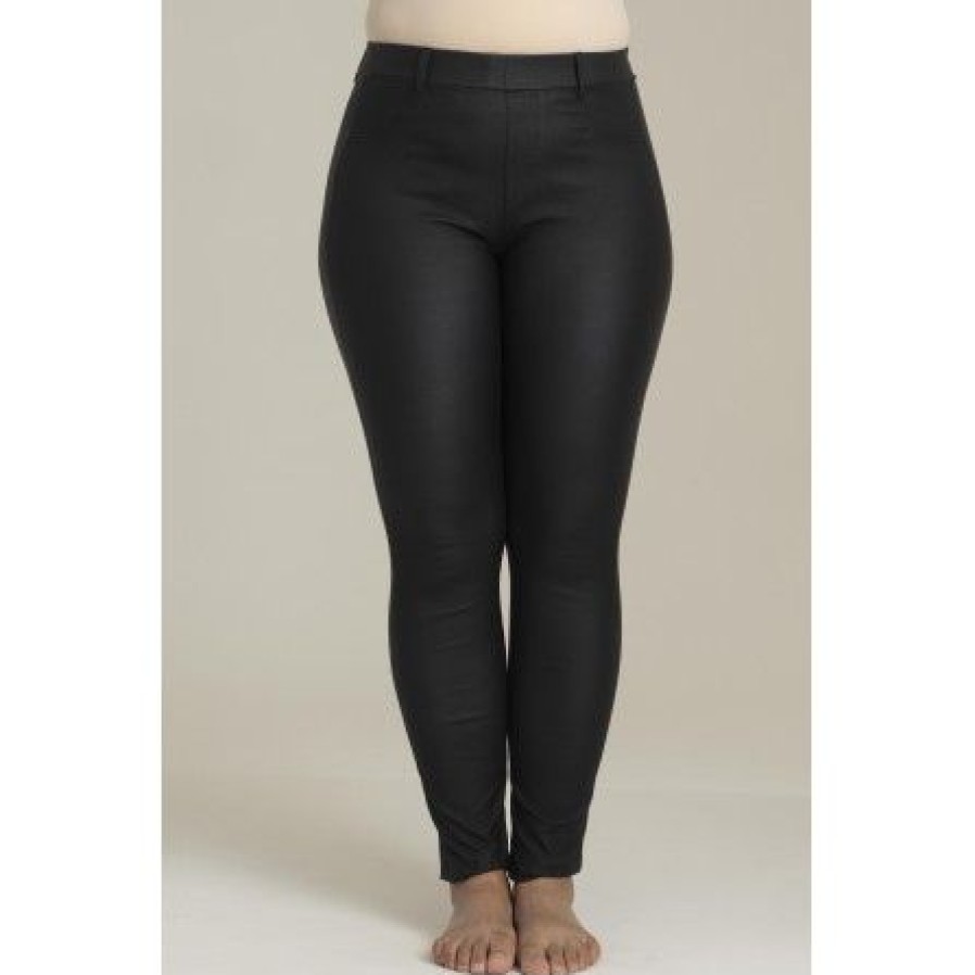 Plus Size SANDGAARD | Sandgaard Dublin Coated Pants - Buks Sg124 Black