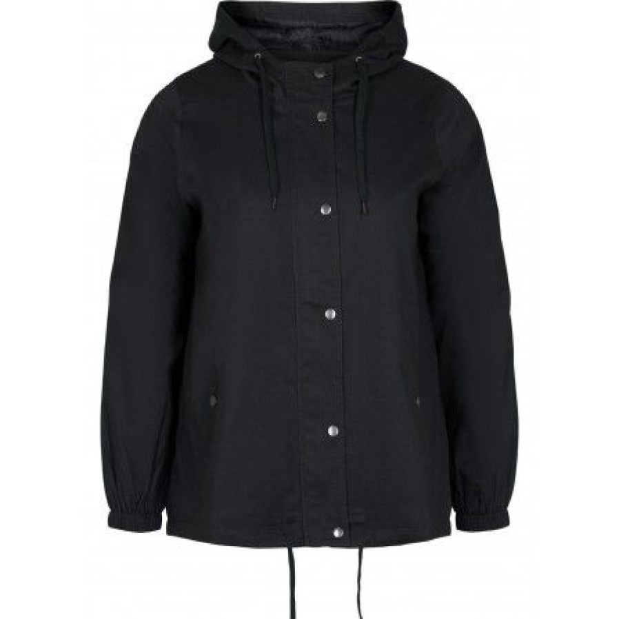 Overtoj Zizzi | Zizzi Mcamma L/S Jacket - Sort Overtojs Jakke M52606C