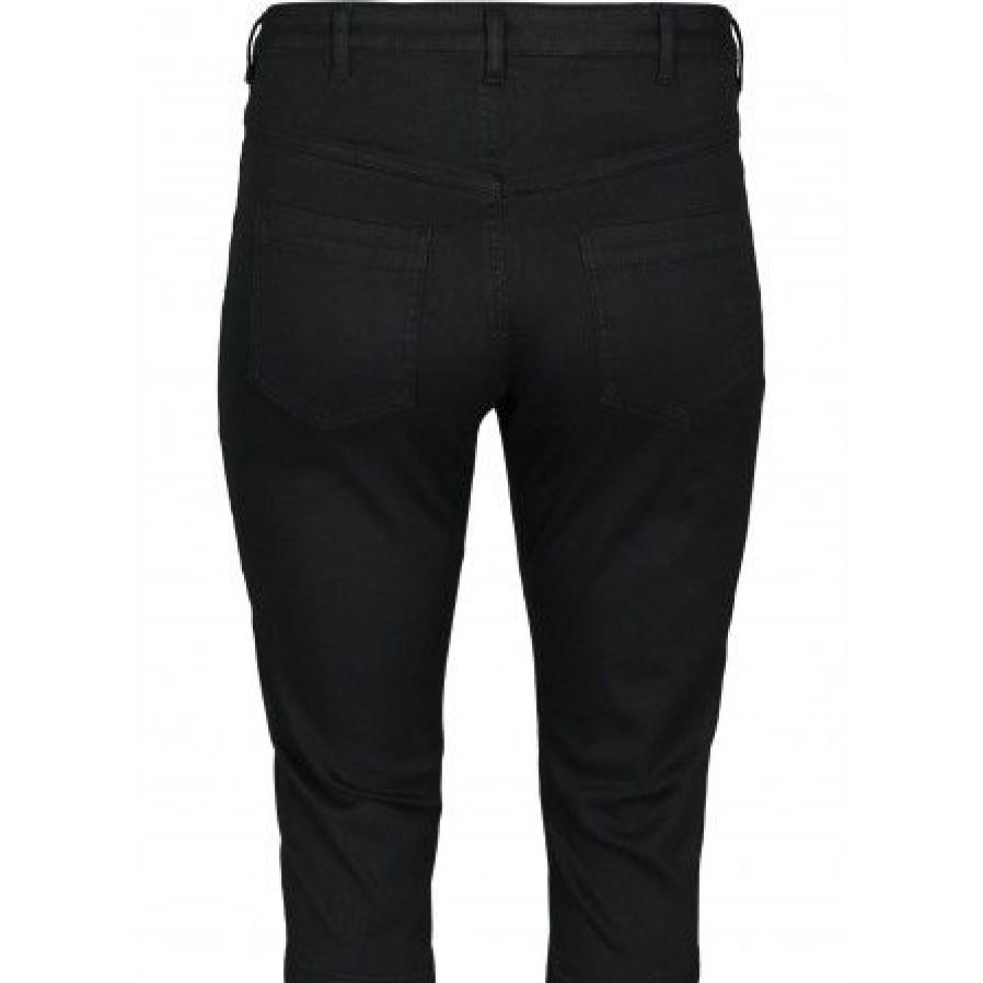 Underdele Zizzi | Zizzi Jeans Amy Capri - Sorte Capri Jeans O10305H