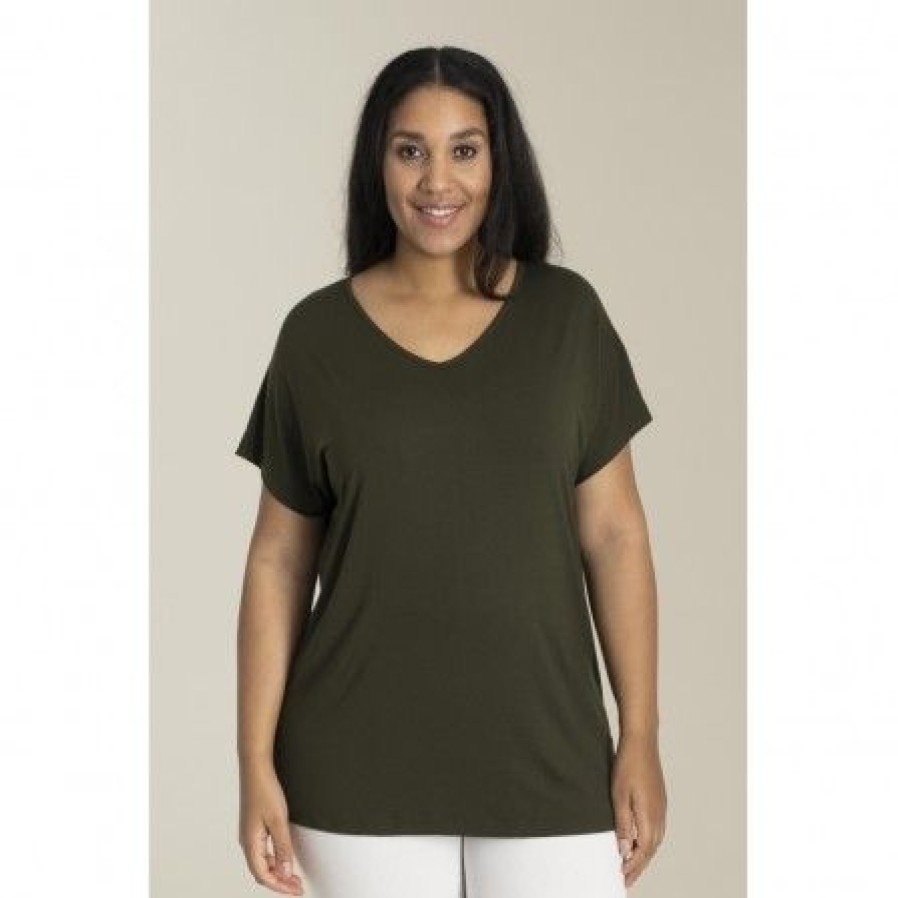 Plus Size SANDGAARD | Sandgaard Amsterdam T-Shirt - Sg103 Khakigreen