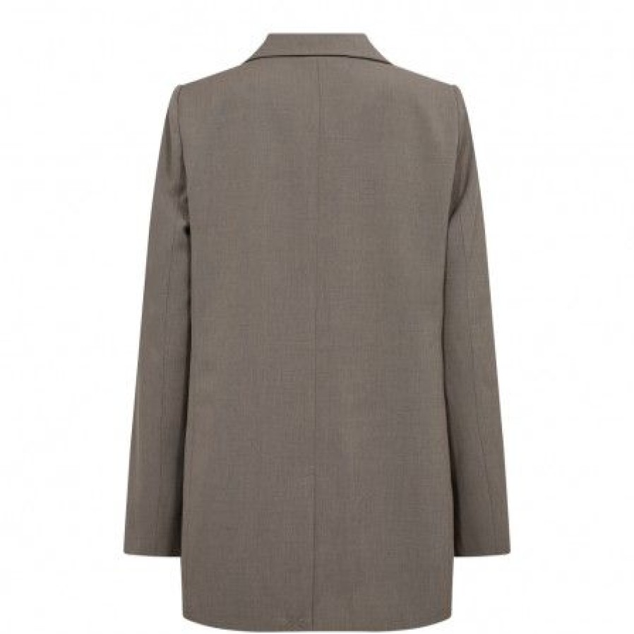 Overtoj Co'couture | Co Couture Vidacc Single Oversize Blazer - Beige Blazerjakke 30134 Walnut