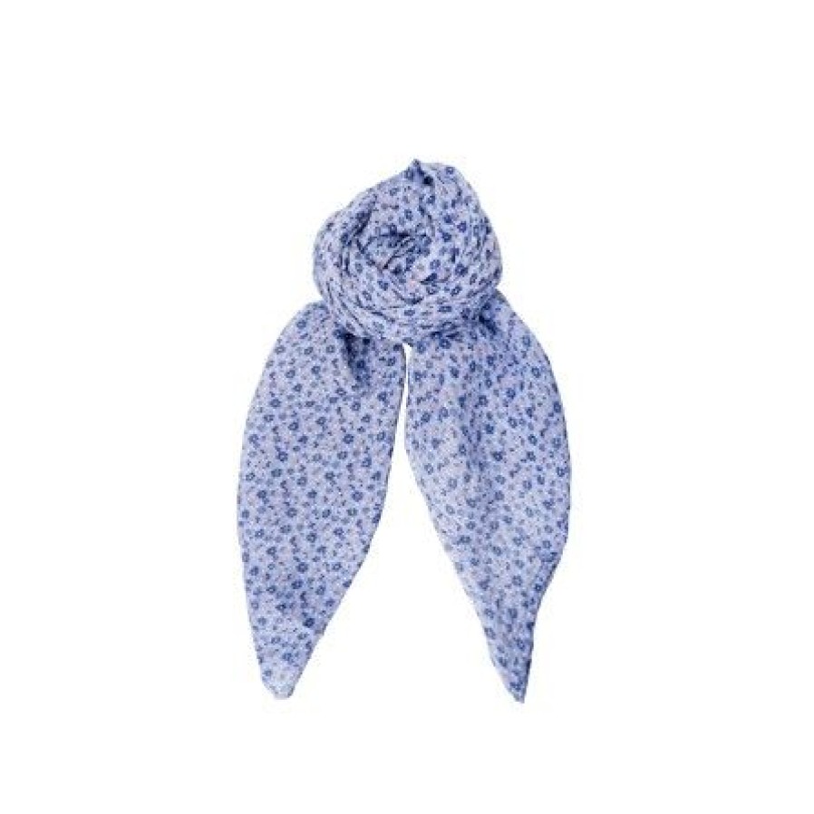 Accessories Black Colour | Black Colour Bclark Scarf - Blomstret Torklaede 208332 Blue