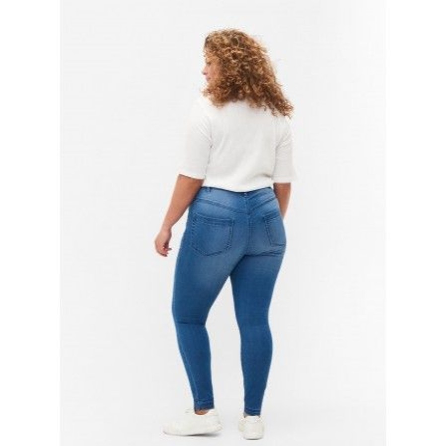 Underdele Zizzi | Zizzi Jeans, Long, Amy J10305L - Lysebla Jeans Light Blue