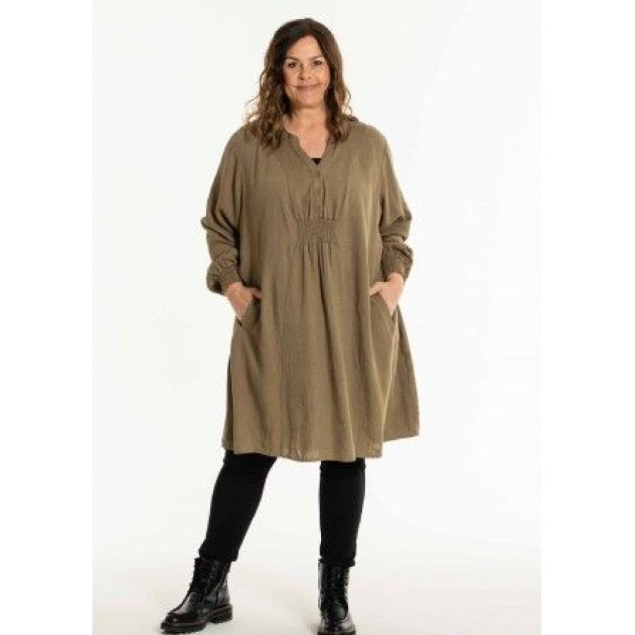 Kjoler Gozzip | Gozzip Ganlie Tunic - Olivengron Hor Tunika G241009 Olive