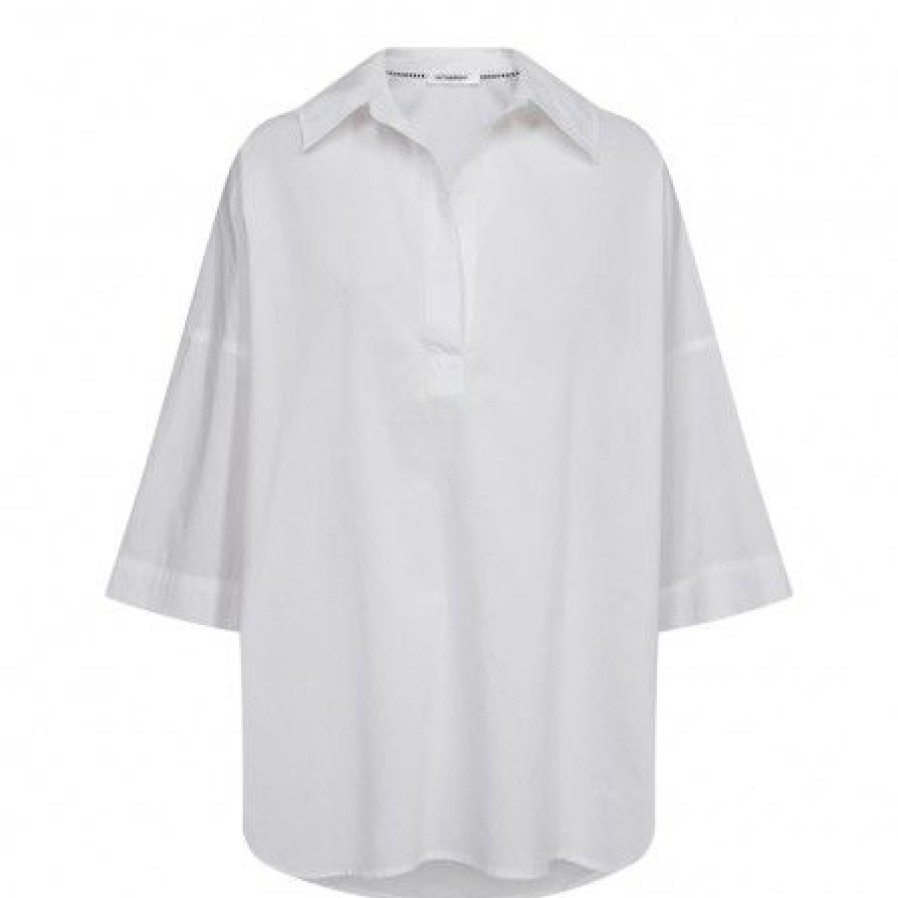 Overdele Co'couture | Co Couture Primacc Pullover Shirt - Hvid Skjorte 35454 White