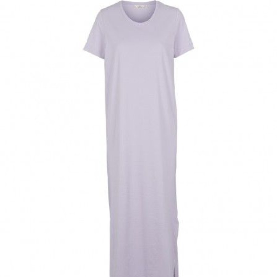 Kjoler Basic Apparel | Basic Apparel Rebekka Dress Gots - Kjole Ba118-02 Purple Heather