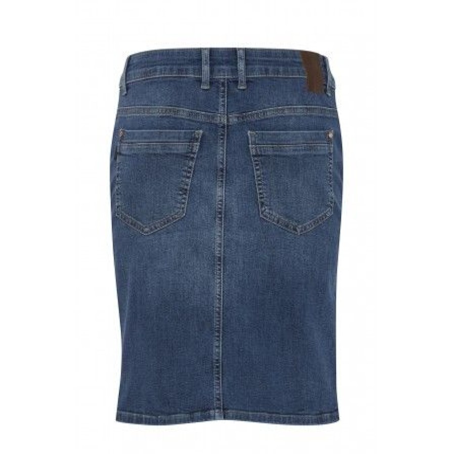 Underdele Pulz | Pulz Pztenna Hw Skirt - Denim Nederdel 50207521 Dark Blue Denim