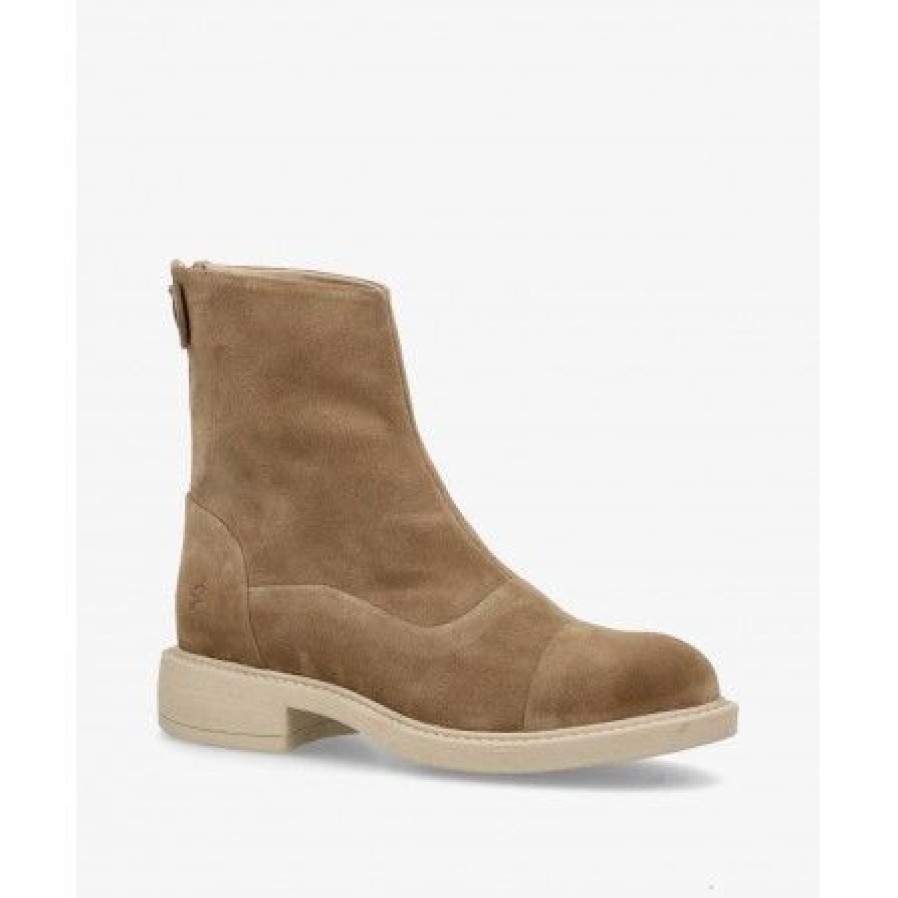 Sko Shoedesign Copenhagen | Shoedesign Copenhagen Dahlia - Beige Ruskindsstovle S221-1006 Suede Taupe-Beg