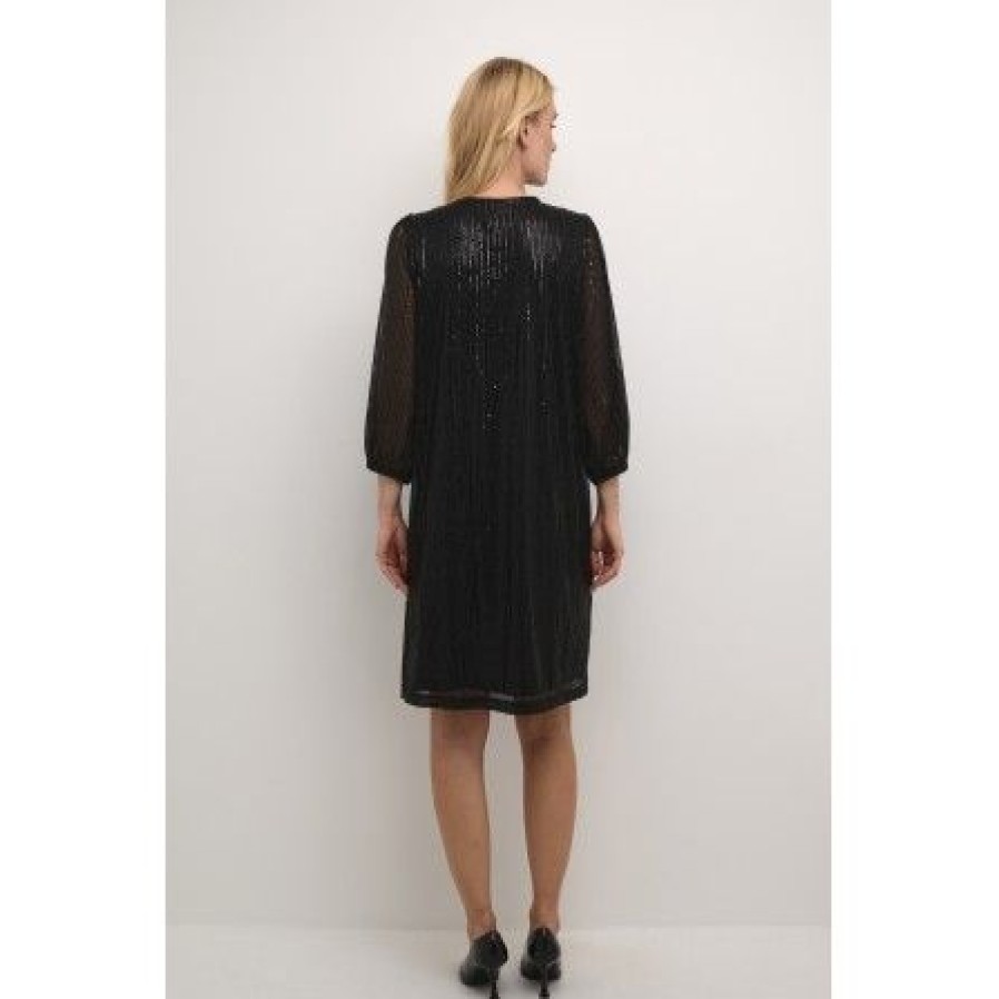 Kjoler Kaffe | Kaffe Kabolette Sequin Dress - Sort Palliet Kjole 10507999 Black Deep