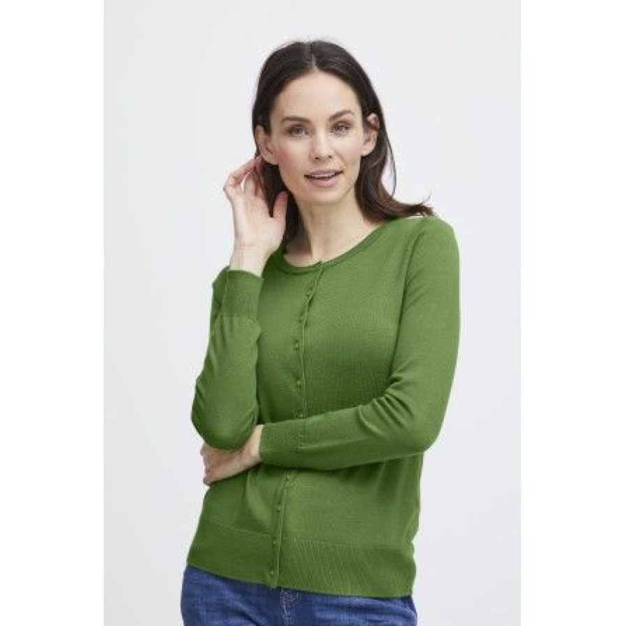 Overdele Fransa | Fransa Zubasic 60 Cardigan - Armygron Cardigan 20604187 Online Lime