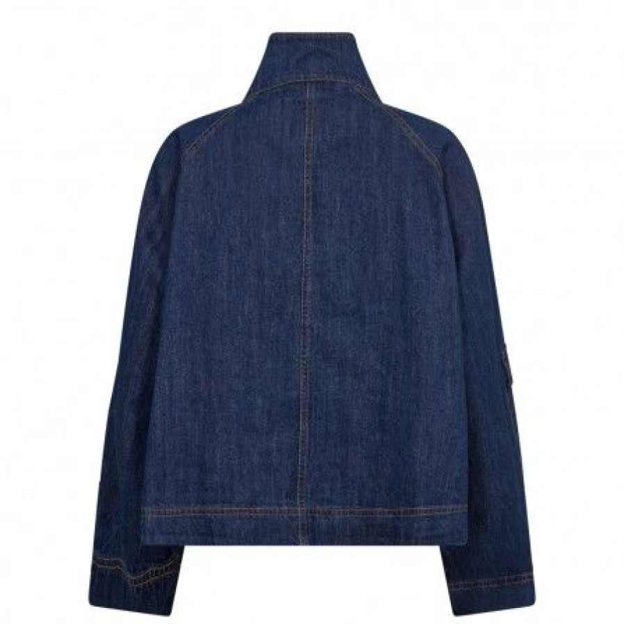 Overtoj Co'couture | Co Couture Delinacc Denim Box Jacket - Denim Jakke 30170 Dark Denim