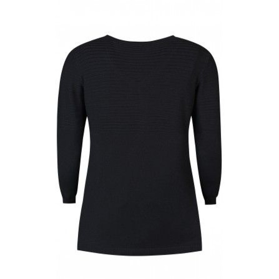 Overdele Zhenzi | Zhenzi Kogle Pullover - Sort Strik 200085 Black