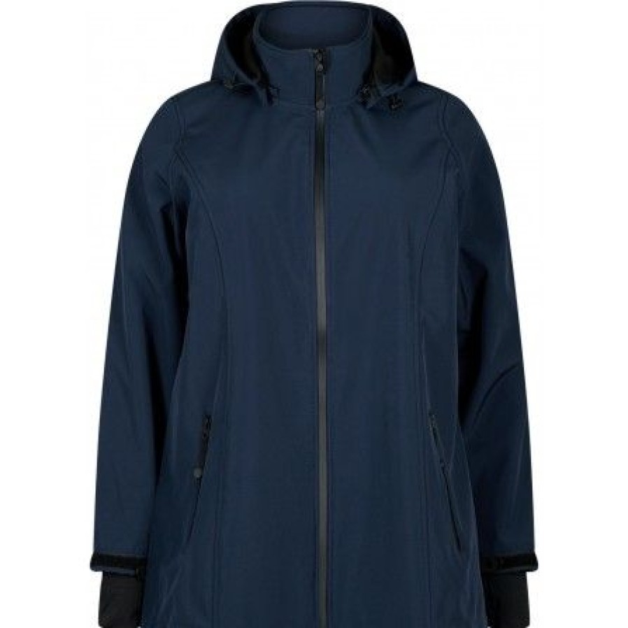 Plus Size Zizzi | Zizzi Softshell Jacket - Bla Softshell Jakke N92383J Night Sky