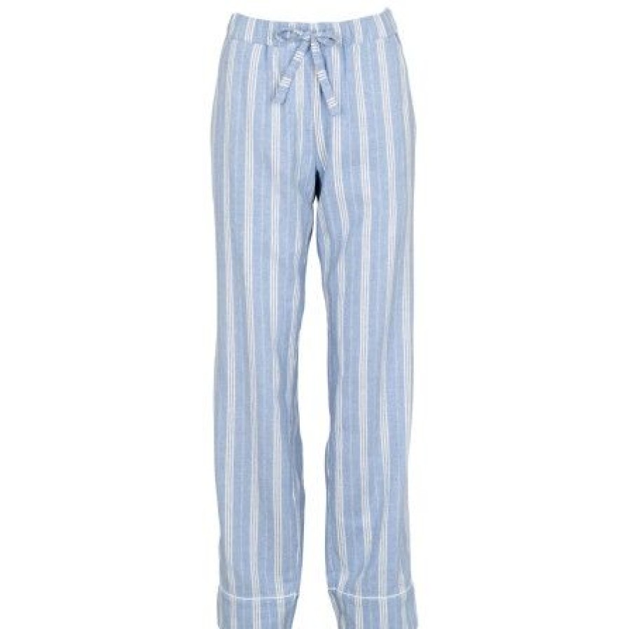 Lingeri/Nattoj Missya Lingeri | Missya Parker Pants - Bla Stribede Pyjamasbukser 13079 Peacoat Navypyjamas